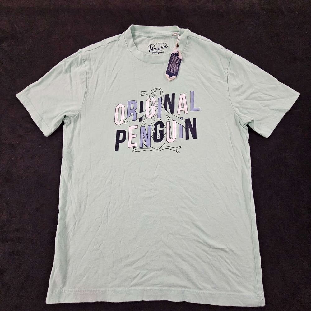 Official Penguin Musingwear Blue Short Sleeve Cotton T-Shirt Men's‎ S